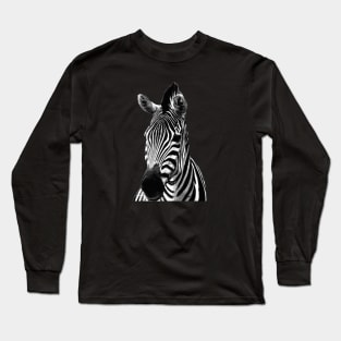 Black and White Zebra Long Sleeve T-Shirt